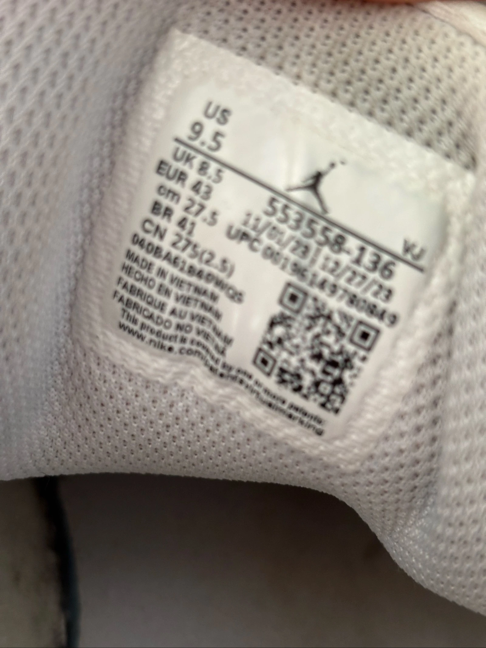 Zapatillas Nike Air Jordan 1 low blancas 43 – photo 6